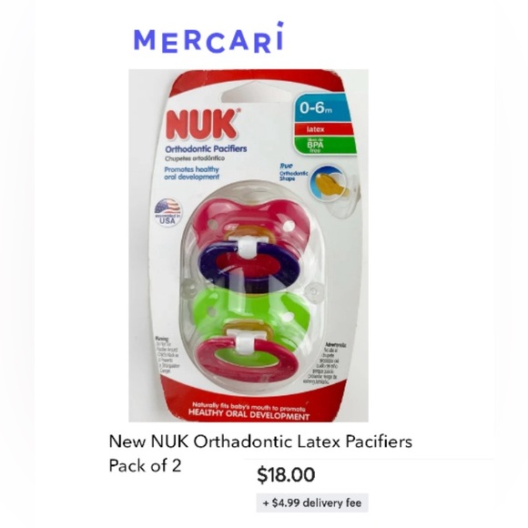 “NUK” Silicone Pacifiers Set Of 2 Boys 6-18 Months NWT - Picture 4 of 4
